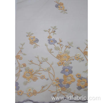 100% Polyester Fashion Design Embroidery Mesh Fabric